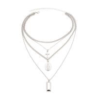 Fashion Multi Layer Necklace, Zinc Alloy, plated, fashion jewelry & for woman nickel, lead & cadmium free 