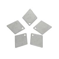 Stainless Steel Pendants, 304 Stainless Steel, Rhombus, original color Approx 1mm 