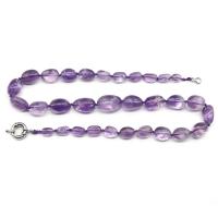 Collier de cristal naturel, améthyste, unisexe, violet Environ 18.9 pouce, Vendu par brin