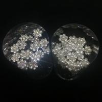 Pasadores para Cabello, aleación de zinc, Flor, chapado en color de plata, regalo de boda & con perla de plástico & con diamantes de imitación, plateado, 65x10mm, 20PCs/Bolsa, Vendido por Bolsa