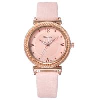 Women Wrist Watch, PU Leather, with zinc alloy dial & Glass, Chinese movement, rose gold color plated, durable & waterproofless & for woman 16mm Approx 9.2 Inch 