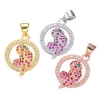 Cubic Zirconia Brass Pendants, fashion jewelry 