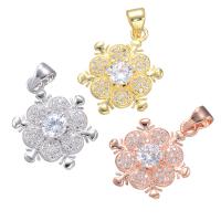 Cubic Zirconia Brass Pendants, fashion jewelry 