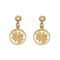 Stainless Steel Clover Pendant, 304 Stainless Steel, Four Leaf Clover, golden 10/Bag 