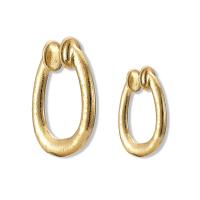 Zinc Alloy Clip Earring, gold color plated, for woman  