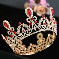 Bridal Tiaras, Zinc Alloy, plated, fashion jewelry & for bridal & with rhinestone, golden, nickel, lead & cadmium free 