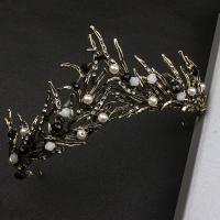 Bridal Tiaras, Zinc Alloy, plated, fashion jewelry & for bridal & with rhinestone, black, nickel, lead & cadmium free 