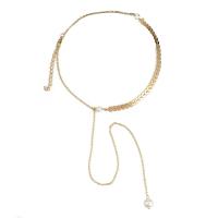 Fashion Fringe Necklace, Zinc Alloy, gold color plated, for woman, 250mm Approx 13.4 Inch 