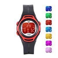 Pulseras de reloj de niños, Cuero de PU, con Acrílico, 7 Luz de estado de ánimo LED & multifuncional & impermeable, más colores para la opción, Vendido por UD