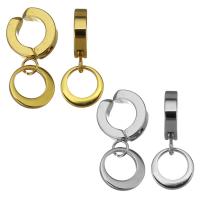 boucle d'oreille de clip en inox, acier inoxydable, Placage, bijoux de mode & pour femme, plus de couleurs à choisir 10mm, Vendu par paire