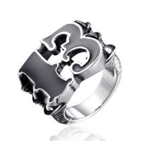 Men Stainless Steel Ring in Bulk, Titanium Steel, for man, silver color, 19mm 