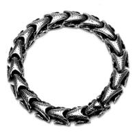 Männer Armband, Titanstahl, drehbare & für den Menschen, Silberfarbe, 220x10mm, verkauft von PC