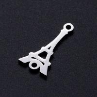 Pendentifs en titane, Acier titane, Tour Eiffel, Placage de couleur d'or, poli & DIY & creux, plus de couleurs à choisir Vendu par sac