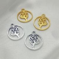 Zinc Alloy Pendant, Round, plated, DIY & hollow 