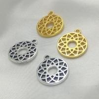 Zinc Alloy Pendant, Round, plated, DIY & hollow 