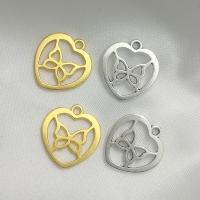 Zinc Alloy Pendant, Heart, plated, DIY & hollow 