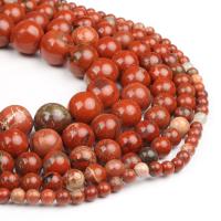 Brecciated Jasper Beads, Jasper Brecciated, Round, polished, red 