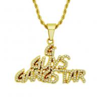 Men Necklace, Zinc Alloy, fashion jewelry & for man & with rhinestone 