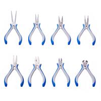 Steel Plier Set, plated, 8 pieces & DIY, blue 