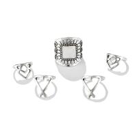 Zink-Legierung Ring Set, Zinklegierung, Fingerring, plattiert, Modeschmuck & für Frau, 20x25mm,17x12mm,17x15mm,, verkauft von setzen