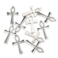 Stainless Steel Cross Pendants, DIY, original color Approx 2mm 