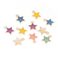 Zinc Alloy Enamel Pendants, Star, gold color plated, DIY Approx 1.2mm 