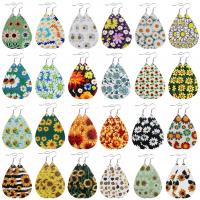 Fashion Create Jewelry Earring, PU Leather, Teardrop & for woman 