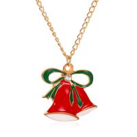 Zinc Alloy Necklace, with enamel, plated, Christmas jewelry & for woman nickel, lead & cadmium free 