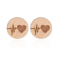 Wood Earring, for woman, 12mm 