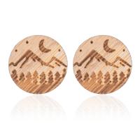 Wood Earring, for woman, 12mm 