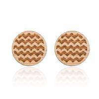 Wood Earring, for woman, 12mm 