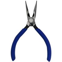 Acier à haute teneur en carbone Pince de nez d’aiguille, avec plastique, poli, durable & teints, bleu, 125mm, Vendu par PC