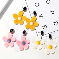 Acrylic Drop Earring, Flower, for woman 