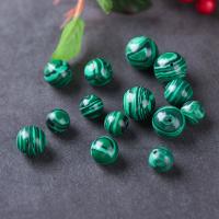 Natural Malachite Beads, Round, polished, DIY 