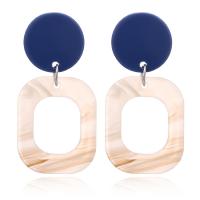 Acrylic Drop Earring, Geometrical Pattern, for woman 