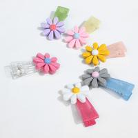 Clips de pico, Acrílico, Flor, hecho a mano, para mujer, más colores para la opción, 50x30x15mm, Vendido por UD