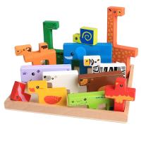 Jouets d’apprentissage bébé, bois, pour les enfants, couleurs mélangées Vendu par boîte