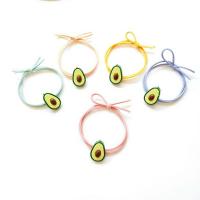 Gomas para el Cabello, Banda de goma, con resina, Aguacate, elástico & para mujer, Color aleatorio, 50mm, Vendido por UD