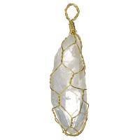 Gemstone Pendantifs en laiton, avec pierre gemme, Placage, bijoux de mode & DIY, plus de couleurs à choisir, protéger l'environnement, sans nickel, plomb et cadmium, 16-21x53-65x16-21mm Environ Vendu par PC