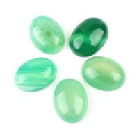 Agate Cabochon, Ellipse, green 