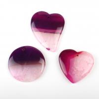 Mixed Agate Pendants, fuchsia, 30~55mm 