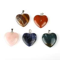 Mixed Agate Pendants, Heart 20*5mm 