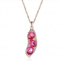 Crystal Zinc Alloy Necklace, with Crystal, plated, fashion jewelry & for woman nickel, lead & cadmium free 