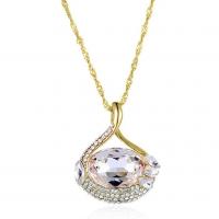 Crystal Zinc Alloy Necklace, with Crystal, plated, fashion jewelry & for woman nickel, lead & cadmium free 