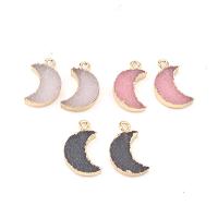 Harz-Schmuck-Anhänger, Harz, Mond, Epoxidharzklebstoff, Imitation Druzy Quarz & DIY, keine, 10PCs/Tasche, verkauft von Tasche