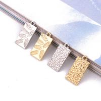 Zinc Alloy Message Pendants, Square, plated, DIY 