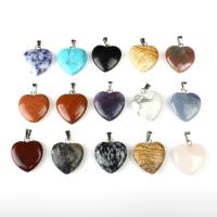 Mixed Agate Pendants, Heart 15*15*5mm 