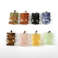 Mixed Agate Pendants, Owl 