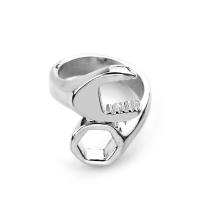 Zinc Alloy Finger Ring, platinum plated, Unisex 