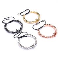 Unisex Armband, Kupferlegierung, plattiert, verschiedene Stile für Wahl & Micro pave Zirkonia, keine, Länge:ca. 7 ZollInch, verkauft von Strang